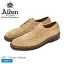 【店内全品★P5倍！】オールデン DERBY CAMOSCIO MIELE ALDEN シューズ メンズ ベージュ 97782 ウィングチップ トラディショナル ビジネス フォーマル カジュアル おしゃれ 収納袋 革靴 紳士靴 スエード