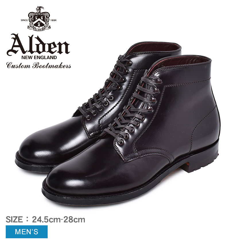 【店内全品★P5倍！】ALDEN オールデン ドレスブーツ CORDOVAN BOOT 4600HC メンズ ブランド シューズ トラディショナル ビジネス フォーマル 馬革 革靴 靴 紳士靴 通勤 通学 会社員 大人 高級靴