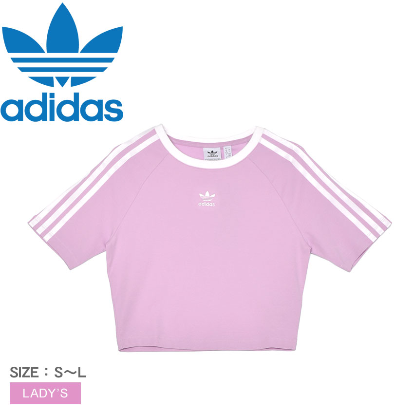 【ネコポス配送】 アディダス 半袖Tシャツ ADIDAS 3 S BABY TEE レディース ピンク JC6365 トップス ウェア 半袖 ショートスリーブ カジュアル シンプル Tシャツ ブランド 刺繍 刺しゅう ロゴ クルーネック スポーティ スリーストライプスのサムネイル