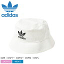 【店内全品★P2倍！】【ゆうパケット配送】アディダス ハット バケットハット ADIDAS ORIGINALS オリジナルス 帽子 トレフォイル メンズ レディース ホワイト 白 BUCKET HAT CORE FQ4641 帽子 ロゴ シンプル 刺繍 カジュアル 人気 定番 バケハ