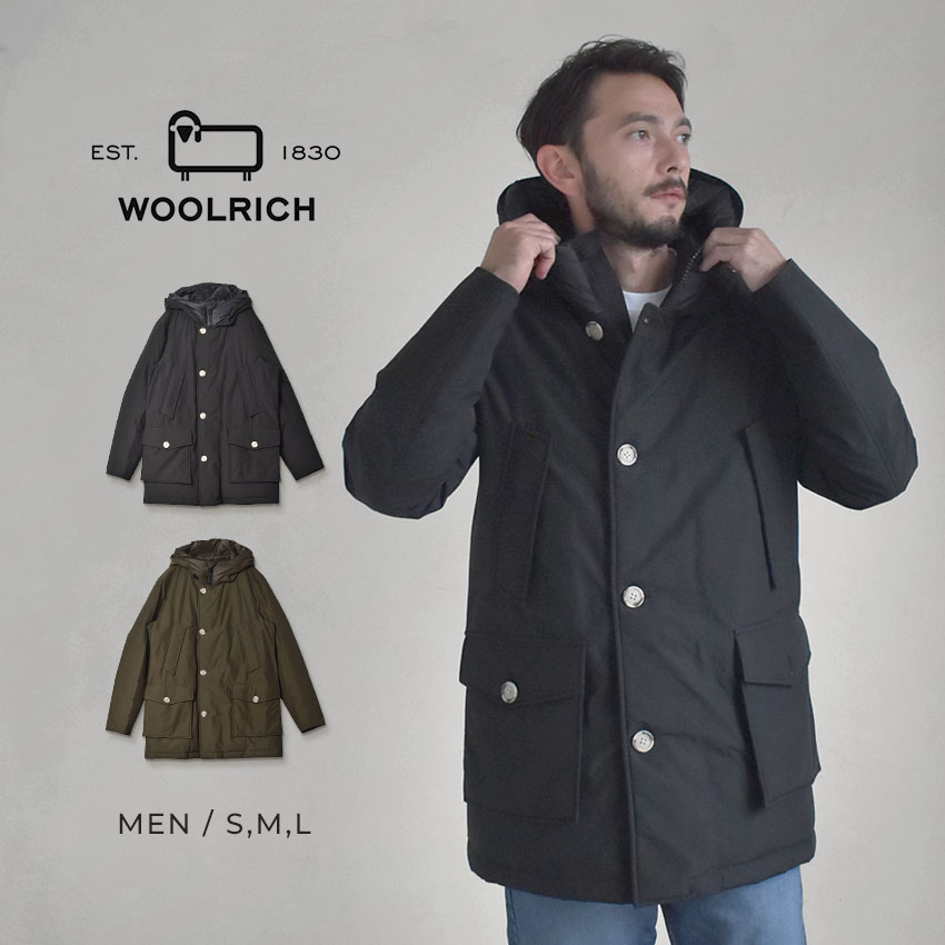 ウールリッチ ダウンジャケット WOOLRICH アークティックパーカー メンズ ブラック 黒 グリーン 緑 ARCTIC PARKA WOOU0483 アウター 上着 ジャケット ダウン ダウンコート ロング フード 防風 防寒 長袖 保温 シンプル アウトドア