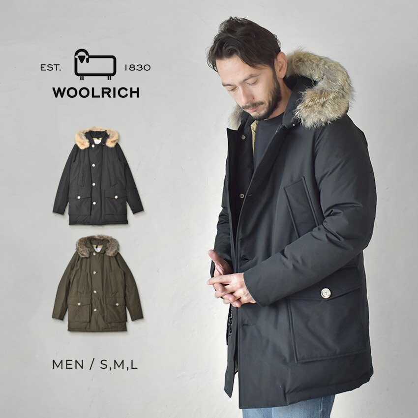 ウールリッチ ダウンジャケット WOOLRICH アークティックデタッチャブルファーパーカー メンズ ブラック 黒 グリーン 緑 ARCTIC DETACHABLE FUR PARKA WOOU0482 アウター 上着 ジャケット ダウン ダウンコート ロング フード ファー 防風