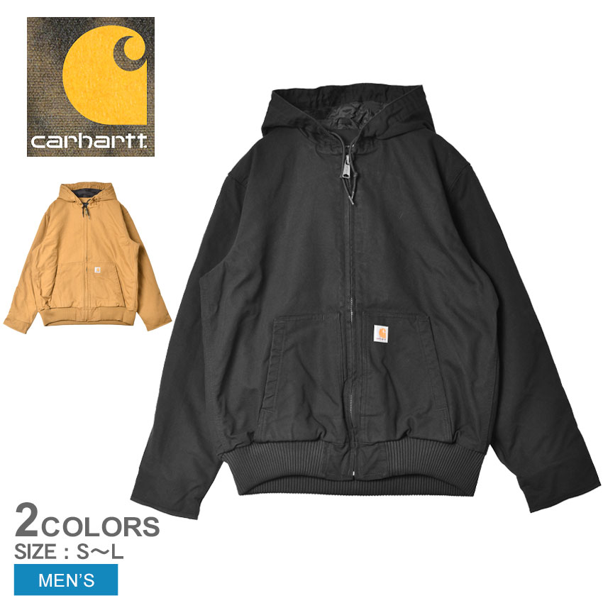 【店内全品★P2倍！】カーハート ジャケット CARHARTT WASHED DUCK INSULATED ACTIVE JACKET メンズ ブラック 黒 ブラウン 茶 104050 トップス ウェア アウター ロゴ ブランド カジュアル フード アメカジ シンプル 長袖 上着 ジップアップ ジップパーカー