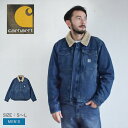 カーハート トップス メンズ 【店内全品★P5倍！】カーハート デニムジャケット CARHARTT リラックスフィットデニムジャケット メンズ ネイビー 紺 RELAXED FIT DENIM JACKET 105478 トップス ウエア デニム ジャケット Gジャン アウター 長袖 保温性 ストレッチ 裏地 ブランド ストリート