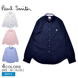 ポールスミス 【店内全品★P2倍！】ポール スミス 長袖シャツ PAUL SMITH LS テーラード ボタンダウンシャツ ゼブラ メンズ ブラック 黒 ホワイト 白 ピンク ブルー 青 LS TAILORED BD SHIRT ZEBRA 599R-FZEBRA ウエア トップス シャツ ボタンダウン カジュアル