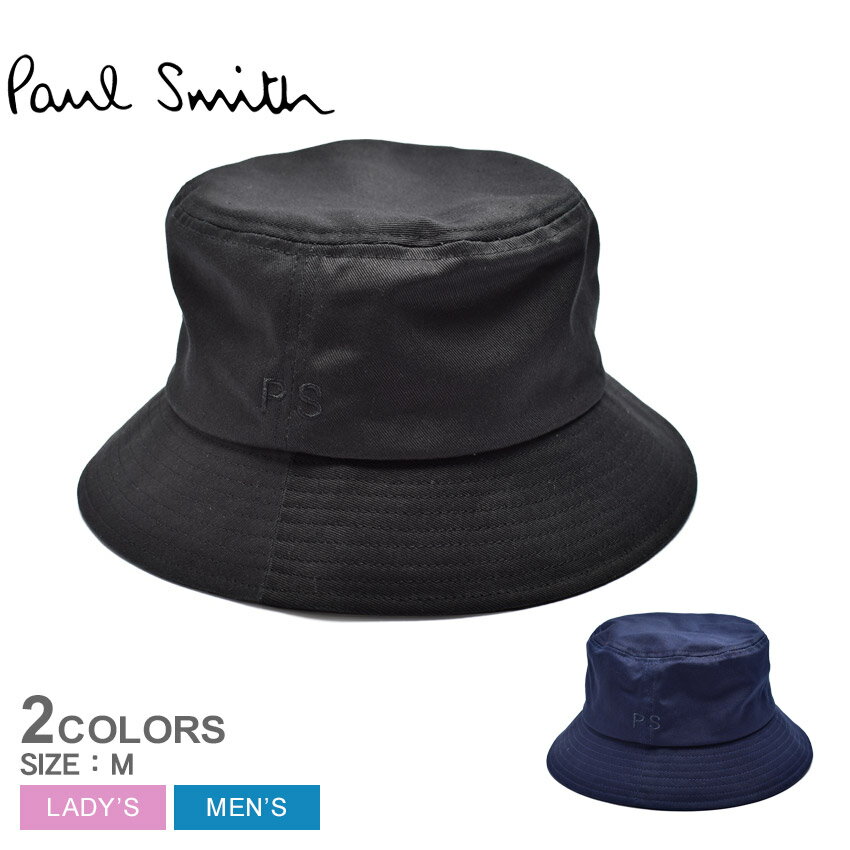 おしゃれなメンズ帽子 ポール スミス 帽子 PAUL SMITH HAT PS EMB BUCKET メンズ レディース ブラック 黒 ネイビー 紺 M2A-921DT-K170 ウエア ハット バケットハット バケハ ブランド カジュアル シンプル ワンポイント プレゼント ギフト 刺繍 贈り物 おしゃれ