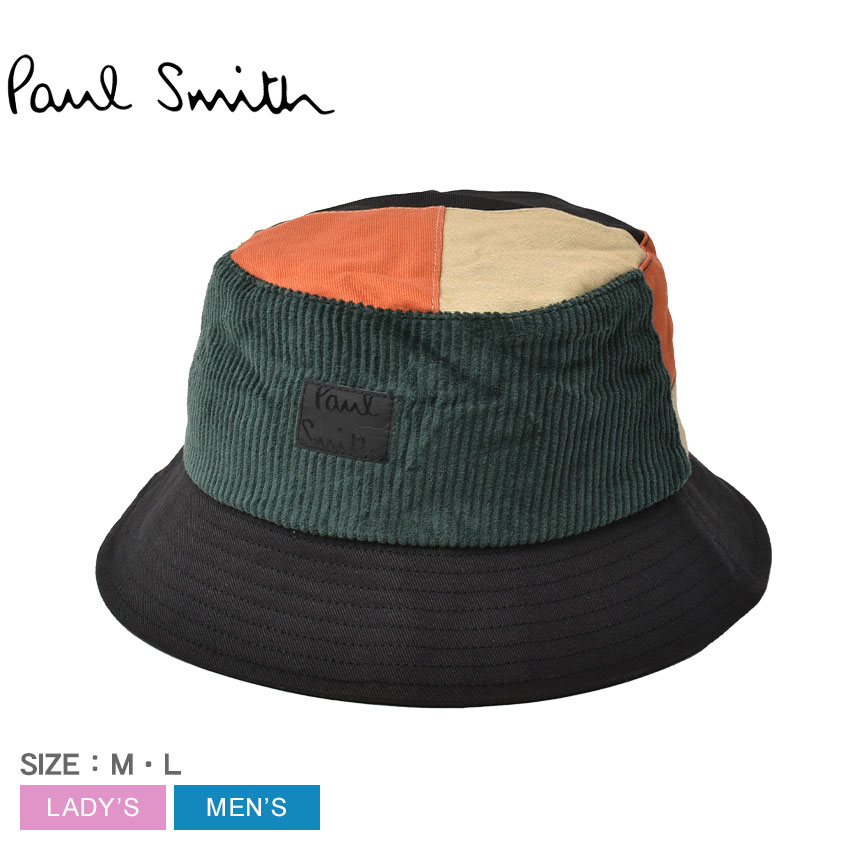 【店内全品★P5倍！】ポール スミス 帽子 PAUL SMITH カラーブロック バケットハット メンズ レディース ブラック 黒 …