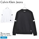 CALVIN KLEIN JEANS カルバンクラインジーンズ スウェット モノグラム ロゴ クルーネック スウェットシャツ MONOGRAM LOGO CREW NECK SWEATSHIRT 41Q9032 メンズ CK ブランド カジュアル ウェア トップス アパレル プルオーバー 普段着 部屋着 長袖 定番 人気 黒 白