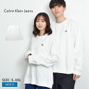 【店内全品★P5倍！】カルバンクラインジーンズ スウェット メンズ レディース トレーナー 裏起毛 CALVIN KLEIN JEANS ロングスリーブ アーカイブ ロゴ フリース クルーネック LS ARCHIVE LOGO FLEECE CREWNECK 40HM255 ブランド 無地 長袖 オーバーサイズ