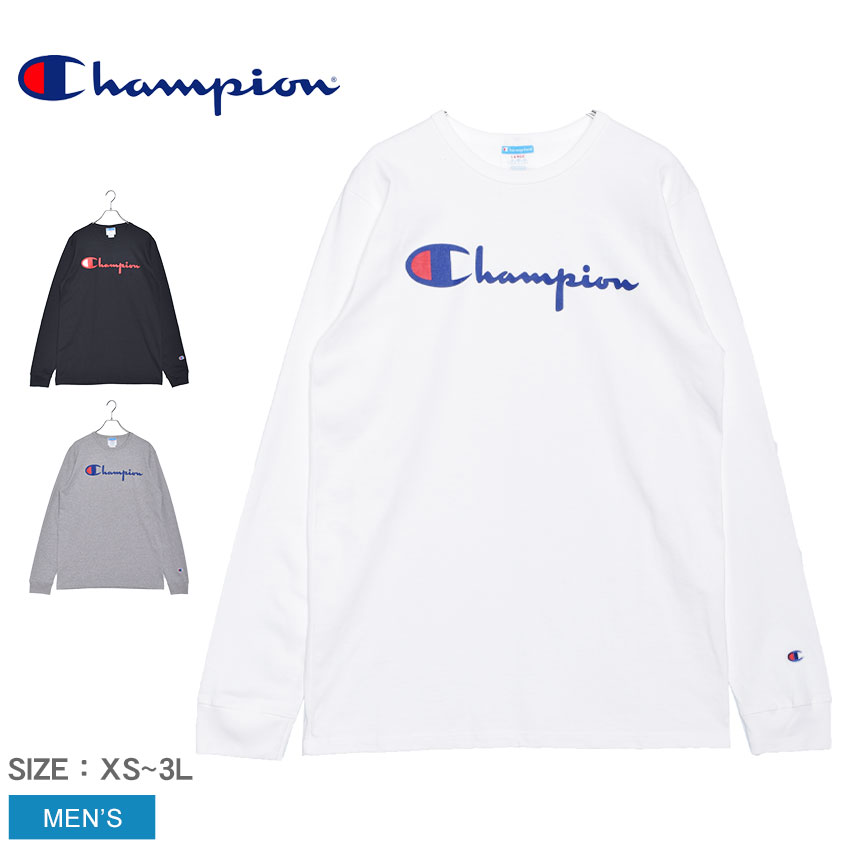 【ゆうパケット配送】チャンピオン 長袖Tシャツ CHAMPION ヘリテージ ロングスリーブTシャツ メンズ ブラック 黒 ホ…