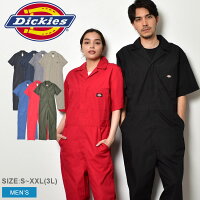 【店内全品★P5倍！】ディッキーズ つなぎ DICKIES ショートスリーブ カバーオール ...