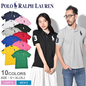 ＼楽天最安値に挑戦中／ポロ ラルフローレン ポロシャツ POLO RALPH LAUREN ビッグポニー 半袖 メンズ レディース 父の日 母の日 ギフト プレゼント ゴルフ きれいめ 黒 白 紺 ネイビー グレー【ゆうパケット配送】 323-670257 703635 トップス ブランド ロゴ 刺繍