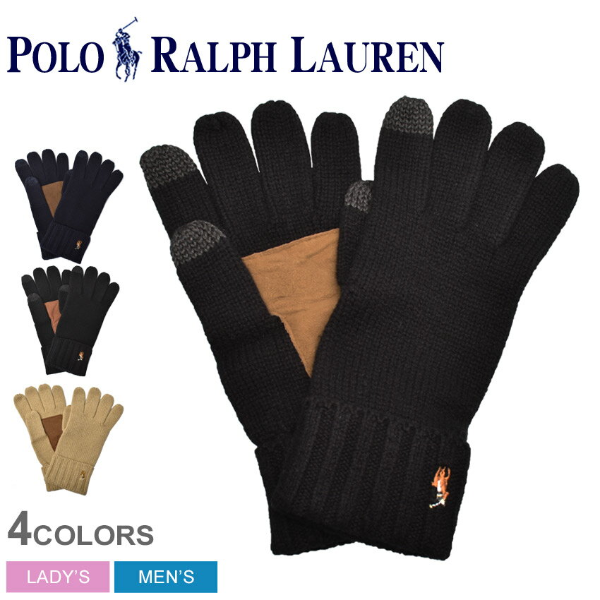 【店内全品★P5倍！】ポロ ラルフローレン 手袋 POLO RALPH LAUREN シグネチャー メリノ タッチ グローブ メンズ レディース ブラック 黒 カーキ ネイビー 紺 SIGNATURE MERINO TOUCH GLOVE PC0494 ブランド グローブ ギフト 贈り物 プレゼント