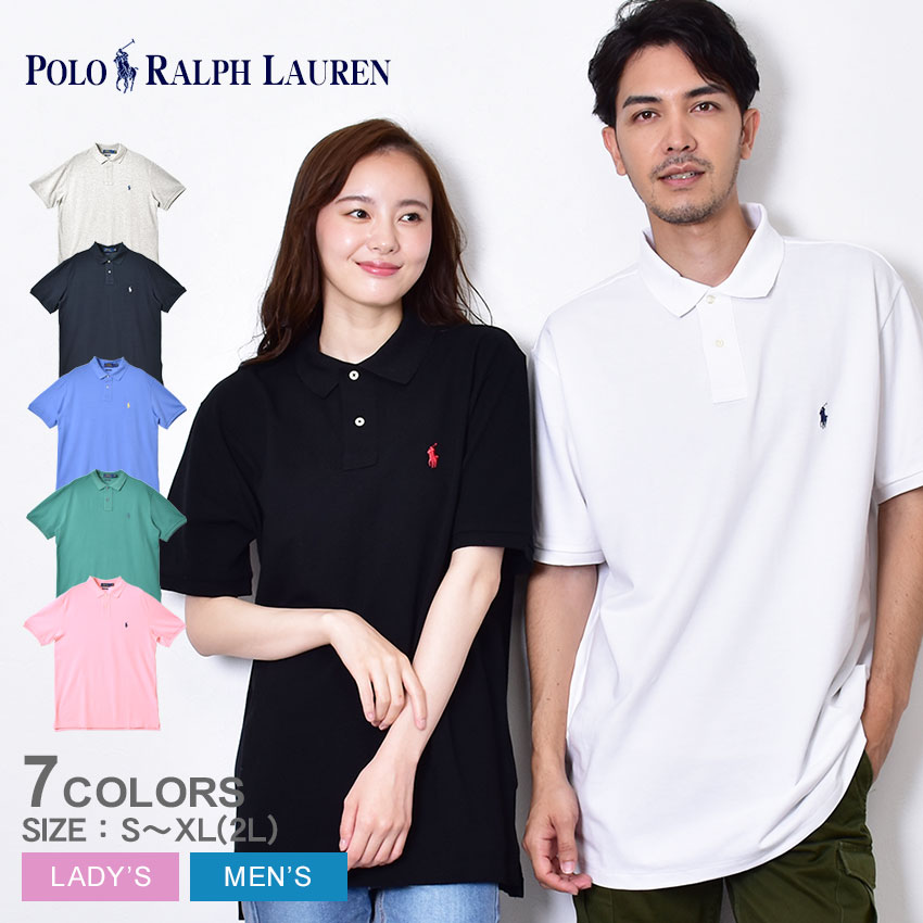 【店内全品★P5倍！】ポロ ラルフローレン ポロシャツ POLO RALPH LAUREN 半袖ポロシャツ メンズ レディース ユニセックス ホワイト 白 ブラック 黒 グレー ネイビー ブルー グリーン ピンク 710707434 710574020 ブランド トップス 父の日 プレゼント ギフト