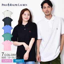 ポロ ラルフローレン トップス レディース 【店内全品★P5倍！】ポロ ラルフローレン ポロシャツ POLO RALPH LAUREN 半袖ポロシャツ メンズ レディース ユニセックス ホワイト 白 ブラック 黒 グレー ネイビー ブルー グリーン ピンク 710707434 710574020 ブランド トップス 父の日 プレゼント ギフト|slz|