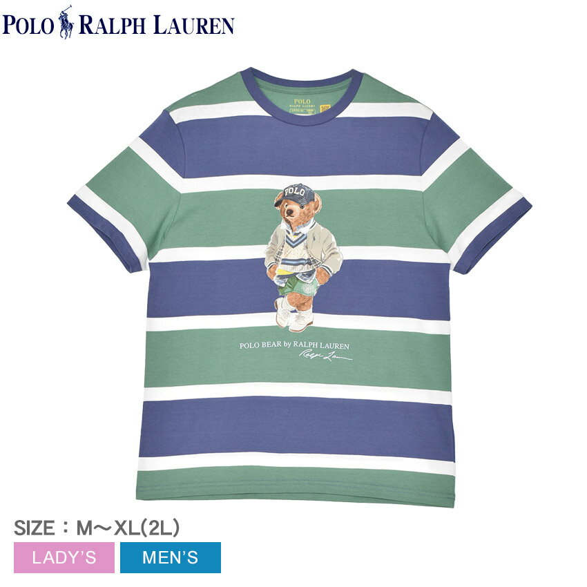 ポロ ラルフ ローレン Tシャツ POLO RALPH LAUREN ベア ストライプド コットン ジャージー Tシャツ メンズ レディース マルチカラー RL SS CTN JERSEY NOV BEAR GRAPH TEE 323971435 001 ブランド トップス ユニセックス ボーイズ