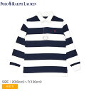 ポロ ラルフ ローレン 長袖Tシャツ POLO RALPH LAUREN ストライプド コットン ジャージー ラグビー シャツ キッズ ホワイト ネイビー ブル...