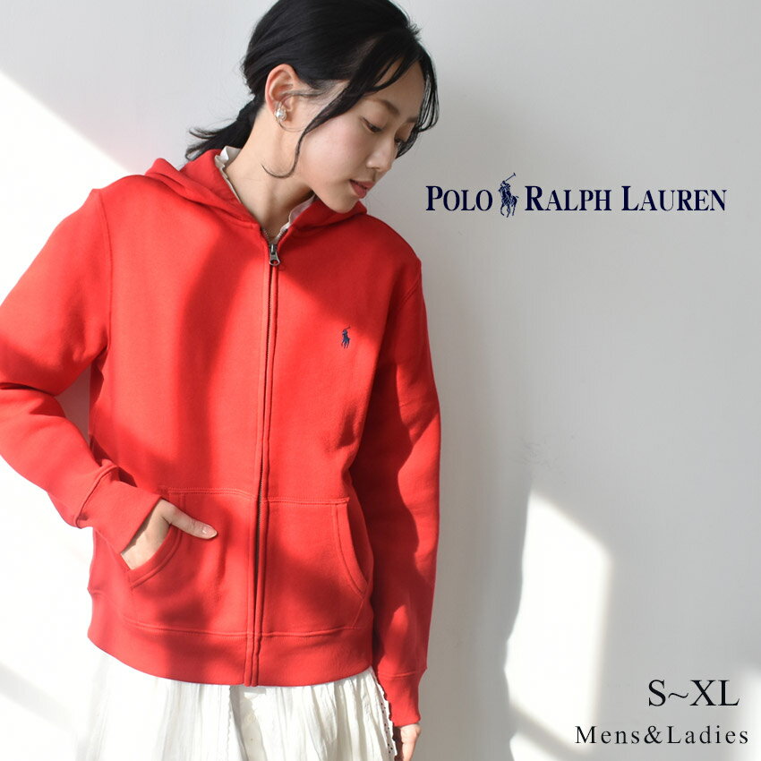 ポロ ラルフローレン パーカー POLO RALPH LAUREN コットンブレンドフリース フーディ メンズ レディース レッド 赤 FLEECE FULL-...
