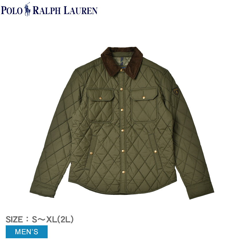 ラルフ ローレン キルティングジャケット メンズ ポロ ラルフローレン キルティングジャケット POLO RALPH LAUREN ウォーター リペラント キルテッド ジャケット メンズ グリーン 緑 ブラウン 茶 WATER REPERANT QUILTED JACKET 710876085 上着 長袖 コーデュロイ はっ水 ひじ当て付き