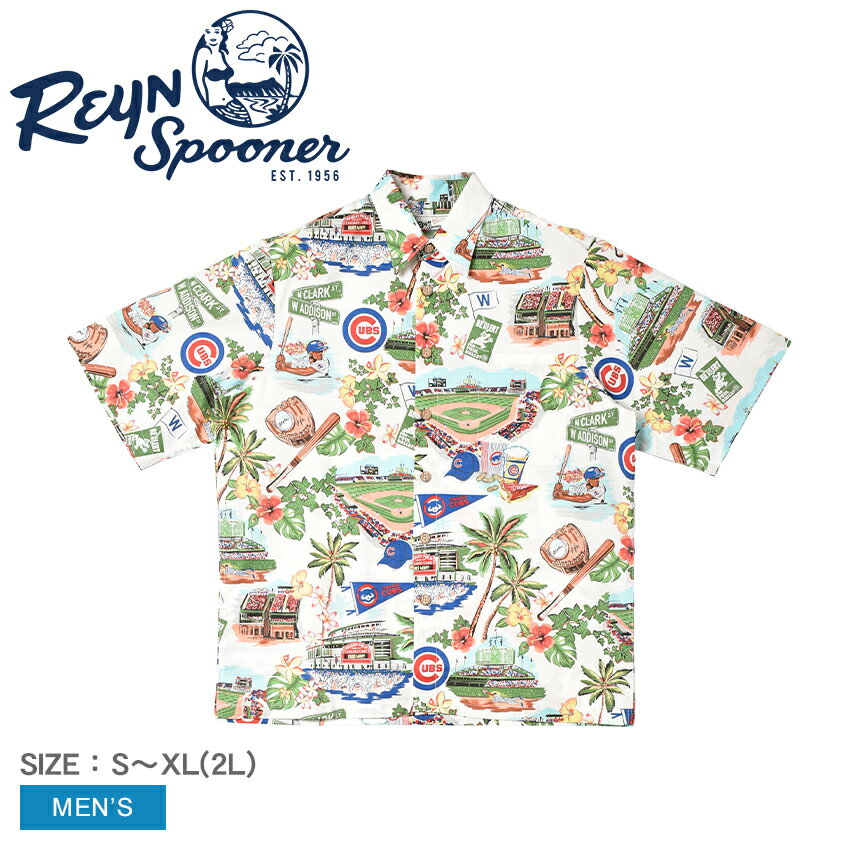 【ゆうパケット配送】 レインスプーナー 半袖シャツ REYN SPOONER CHICAGO CUBS メンズ マルチ B552812122 トップス シャツ ウェア ウエア 半袖 柄シャツ アロハシャツ ボタンダウンシャツ MLB シカゴ・カブス メジャーリーグ 野球 総柄 プリント カジュアル