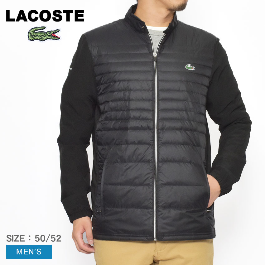 ラコステ ジャケット LACOSTE キルティング ゴルフジャケット メンズ ブラック 黒 QUILTED GOLF JACKET BH0081-00 アウター ライトアウター ゴルフジャケット ゴルフ キルティングジャケット キルティング キルト シンプル ワンポイント ワニ 長袖 耐水 軽量