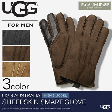 送料無料 アグ オーストラリア 海外 正規品 手袋 シープスキン スマート グローブ 全3色UGG AUSTRALIA SHEEPSKIN SMART GLOVE 1090072メンズ シープスキン 防寒 デザイン スマートフォン対応 プレゼント