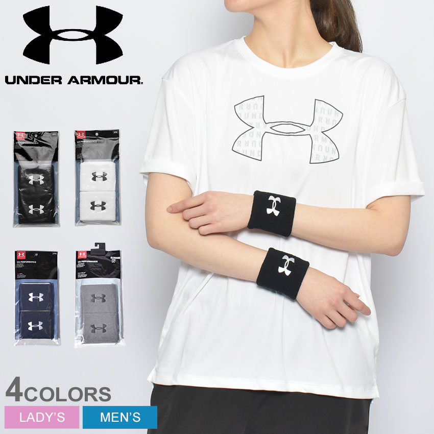 【メール便可】 UNDER ARMOUR アンダーアーマー リストバンド パフォーマンス リストバンド 1276991 メンズ レディース オールシーズンギア トレーニング 運動 テニス ジム トレーニング 習い事 練習 汗拭き ブランド ロゴ シンプル カジュアル 部活 白 黒