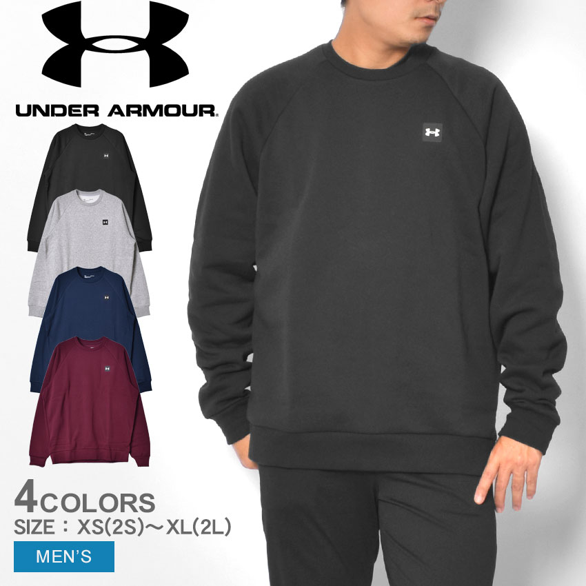 アンダーアーマー トレーナー UNDER ARMOUR UA ライバル フリース クルー メンズ ブラック 黒 グレー ネイビー 紺 UA RIVAL FLEECE CREW 1357096 ウエア トップス スウェット スエット クルーネック ブランド スポーツ トレーニング【msk1:A】