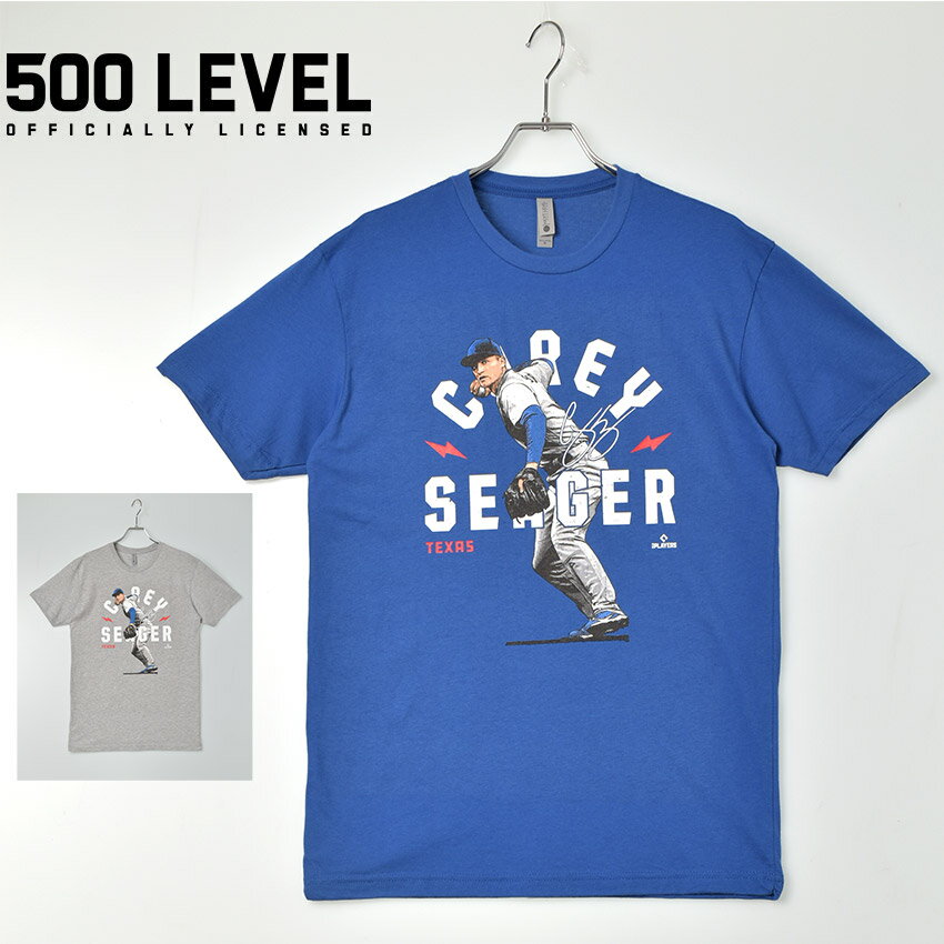 500LEVEL 半袖Tシャツ 500LEVEL BNLCROY-XX-0073-046-05 COREY SEAGER RY BL メンズ BNLCROY-XX-0073-046-05 ウエア トップス 半袖 Tシャツ TEXAS RANGERS テキサス・レンジャーズ COREY SEAGER コーリー・シーガー MLB メジャーリーグ ZSPO