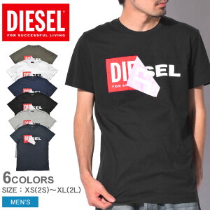 【メール便 送料無料】 ディーゼル 半袖Tシャツ DIESEL メンズ ブラック 黒 ホワイト 白 T DIEGO QA T-SHIRT 00S02X-0091B Tシャツ クルーネック ロゴ ストリート トップス カジュアル ショートスリーブ 半袖