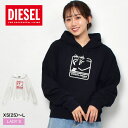 【店内全品★P5倍！】ディーゼル パーカー DIESEL F-REGGY E1 HOOD レディース ホワイト 白 ブラック 黒 A06570 0NAZQ トップス レギュラーフィット 無地 長袖 ブランド スウェット ストリート おしゃれ シンプル ロゴ 刺繍 防寒 暖かい フード