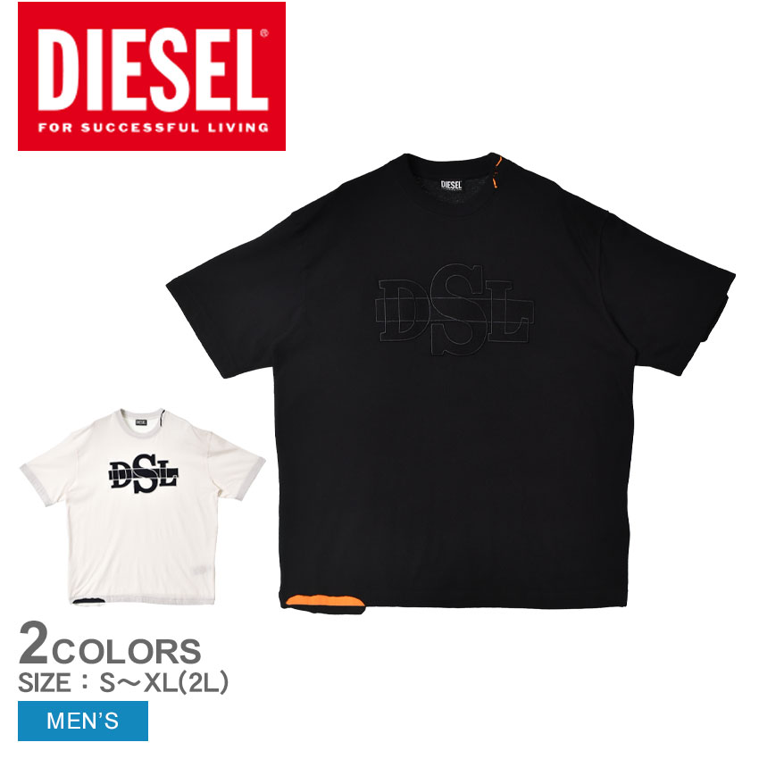 ディーゼル Tシャツ メンズ 【店内全品★P5倍！】ディーゼル 半袖Tシャツ DIESEL T-WASHROT メンズ ブラック 黒 ホワイト 白 A085660EFAN トップス 半袖 Tシャツ ブランド シンプル カジュアル スポーティ ロゴ 刺繍 クルーネック 人気 定番 おしゃれ ルーズフィット