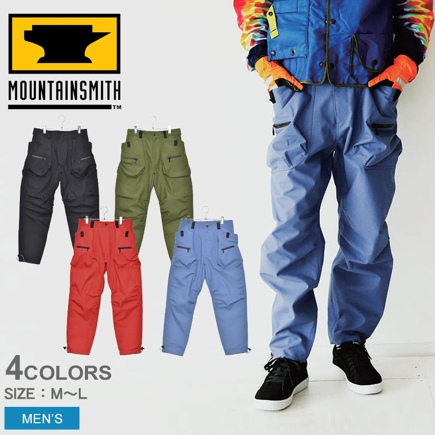 【店内全品★P5倍！】MOUNTAIN SMITH マウンテンスミス パンツ ユーティリティー パンツ UTILLITY PANTS MS0-000-190107 メンズ ロング ずぼん 長ズボン シンプル カジュアル アウトドア レジャー キャンプ ブランド ワーク 仕事用 上着 登山 黒 青 赤