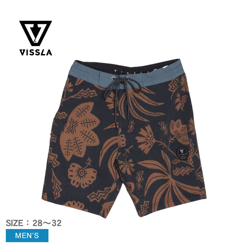 ヴィスラ パンツ VISSLA ピハ 18.5インチ ボードショーツ メンズ ブラック 黒 ブラウン 茶 PIHA 18.5 BOARDSHORT M1211PIH ボトムス ズボン 半ズボン ハーフパンツ ブランド アウトドア レジャー カジュアル サーフ サーファー ポケット