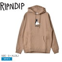 【店内全品★P2倍！】RIPNDIP パーカー リップンディップ KEEP THE CATS IN HOODIE メンズ ベージュ RND9543 トップス プルオーバー フーディ フーディー フード フード付き 裏起毛 長袖 ヒップホップ ストリート プリント スウェット オーバーサイズ 大きめ