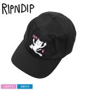 【店内全品★P5倍！】RIPNDIP 帽子 リップンディップ LOVE U DAD HAT メンズ レディース ブラック 黒 RND10003 ぼうし キャップ ブランド ストリート スケーター スケート カジュアル 猫 キャラクター 刺繍 ロゴ