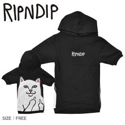 【店内全品★P5倍！】リップンディップ ペット用品 RIPNDIP ロードネルマルペットパーカー ブラック 黒 LORD NERMAL PET HOODIE RND9676 ペット服 犬 犬服 犬の服 ドッグウェア パーカー フード ブランド ロゴ キャラクター ナーマル おしゃれ