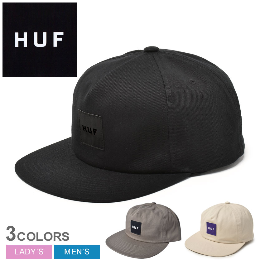 【店内全品★P2倍！】ハフ キャップ HUF ESS UNSTRUCTURED BOX LOGO メンズ レディース ブラック 黒 ブラウン HT00544 帽子 ブランド ベースボールキャップ カジュアル ワンポイント ストリート シンプル スポーティ ロゴ スポーツ アウトドア レジャー 運動