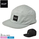 【店内全品★P5倍！】ハフ 帽子 HUF ESSENTIALS BOX LOGO VOLLEY メンズ レディース ブラック 黒 グレー HT00617 キャップ ユニセックス 男女兼用 ロゴ カジュアル ストリート ベーシック シンプル スケート スケーター スケボー バックストラップ サイズ調節