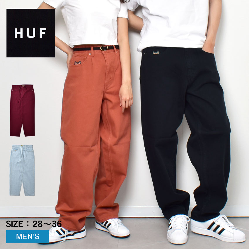 ハフ ボトムス HUF CROMER SIGNATURE PANT メンズ ブラック 黒 ブルー 青 PT00242 ロングパンツ 無地 ポケット ズボ…