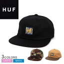 ハフ キャップ メンズ 【店内全品★P5倍！】ハフ キャップ HUF TRESSPASS 6 PANEL HAT メンズ レディース ブラック 黒 ベージュ HT00709 フラットバイザー ストリート スケート ロゴ 刺繍 CAP 帽子 おしゃれ カジュアル シンプル スケーター スケボー サイズ調整 サイズ調節 カーキ