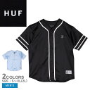 【店内全品★P5倍！】ハフ トップス HUF COMMUNITTY HAND BASEBALL JERSEY メンズ ブラック 黒 ブルー 青 KN00432 ウエア トップス 半袖 ベースボールジャージ ベースボールシャツ 刺繍 刺しゅう ストリート カジュアル シンプル ロゴ おしゃれ