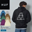 【店内全品★P5倍！】ハフ パーカー HUF SET TRIPLE TRIANGLE PULLOVER HOODIE メンズ ブラック 黒 グレー ネイビー 紺 PF00572 ウェア トップス プルオーバーパーカー スウェット スエット 長袖 ロングスリーブ フード 裏起毛 カンガルーポケット カジュアル