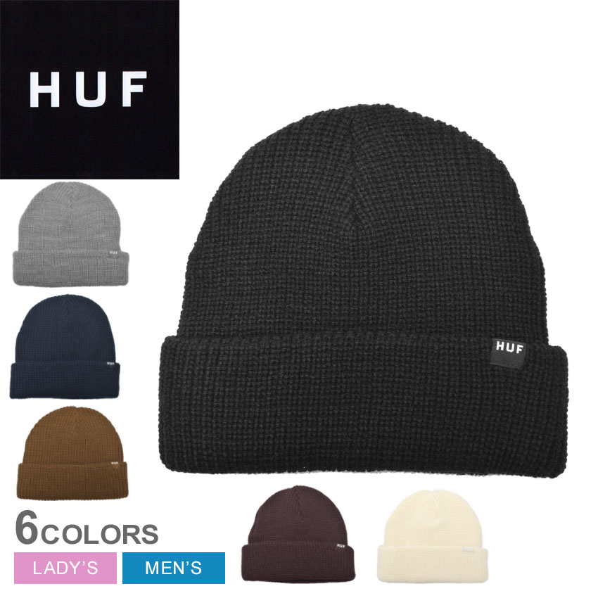 ハフ ニット帽 メンズ 【ゆうパケット配送】 ハフ ニット帽 HUF ESSENTIALS USUAL BEANIE メンズ レディース ブラック 黒 グレー BN00134 帽子 ニットカジュアル ストリート ビーニー ベーシック スケート スケボー スケートボード ネイビー 紺