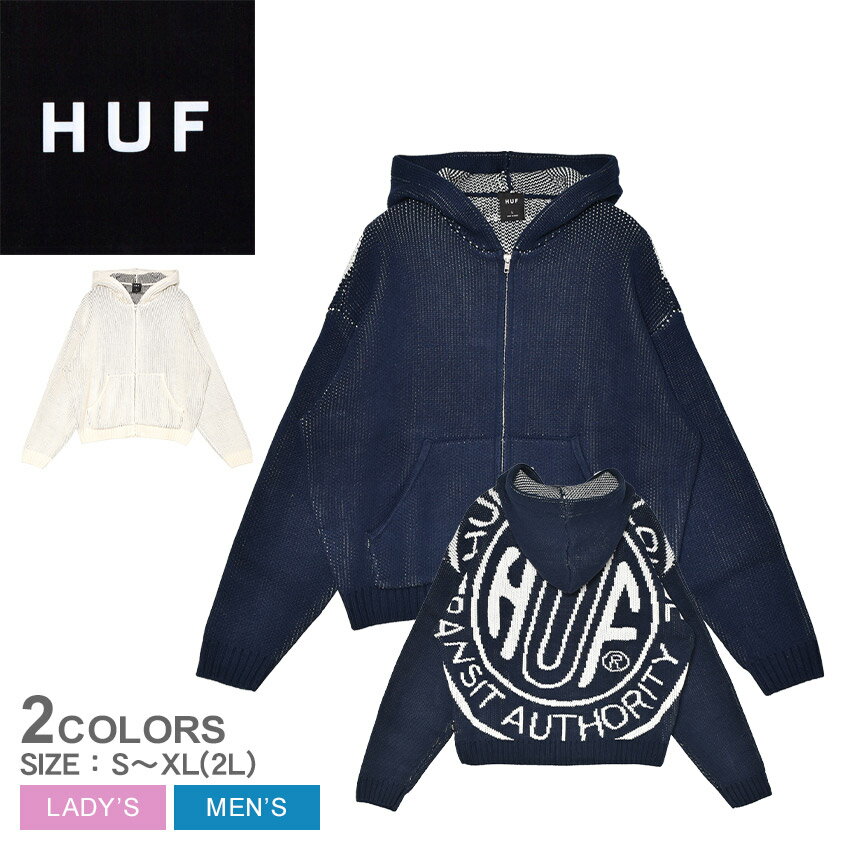 ϥ ˥åȥѡ HUF TOKEN ZIP HOODED SWEATER  ǥ ۥ磻  ͥӡ  KN00560 Ĺµ 󥰥...