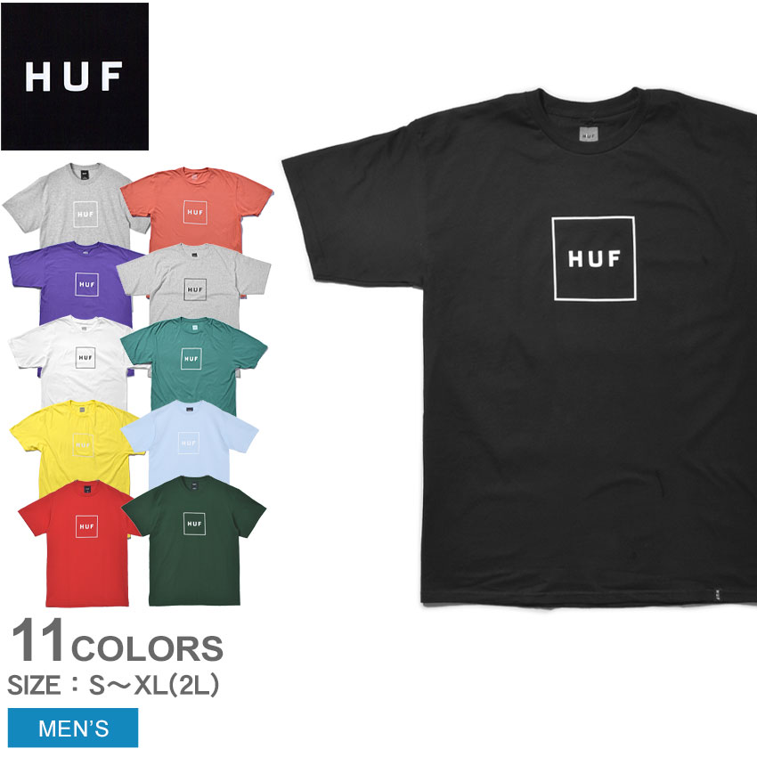 【ゆうパケット配送】 ハフ 半袖Tシャツ HUF エッセンシャル ボックス ロゴ ショートスリーブティー メンズ ホワイト 白 ブラック 黒 ESSENTIALS BOX LOGO S/S TEE TS00507 半袖 Tシャツ トップス カットソー ストリート ロゴ シンプル ブランド プリント