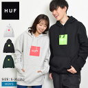 ペアパーカー 【店内全品★P5倍！】HUF ハフ パーカー メンズ レディース エッセンシャルズ ボックスロゴ フーディ ESSENT.BOX LOGO P/O HOODIE PF00465 トップス 長袖 スウェット ロゴ プリント カジュアル ストリート ポケット フード プルオーバー ブラック 黒 グレー