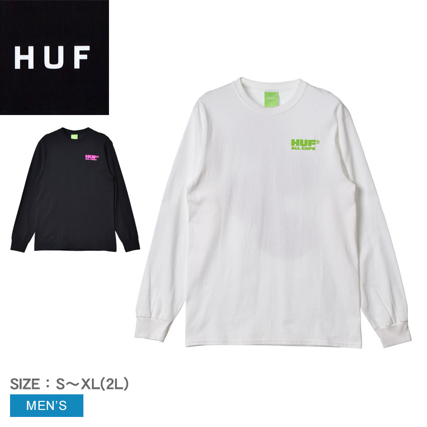 【クーポンで25%OFF★】ハフ 長袖Tシャツ HUF ノーキャップ ロングスリーブ Tシャツ メンズ ブラック 黒 ホワイト 白 NO CAP LS TEE TS01865 ウエア トップス 長袖Tシャツ ロンT ストリート スケート ロゴ バックプリント おしゃれ 長袖 クルーネック|slz|