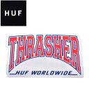 【処分★クーポンで10%OFF】【ネコポス配送】ハフ ステッカー HUF HIGH POINT STICKER レッド 赤 AC00737 シール THRASH...