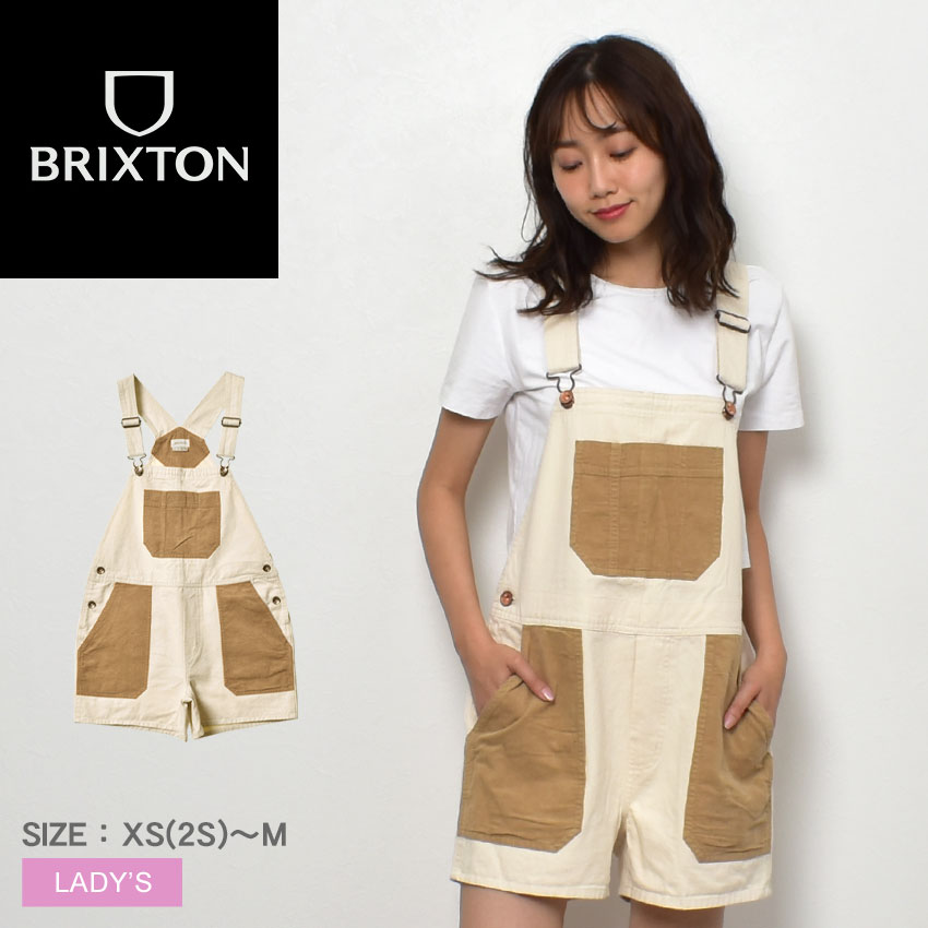 【店内全品★P5倍！】ブリクストン ボトムス BRIXTON COSTA SHORT OVERALL レディース ベージュ ナチュラル 04875 ウ…